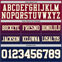 Charger l&#39;image dans la galerie, Custom Maroon White Navy-Old Gold Mesh Authentic Fade Fashion Football Jersey
