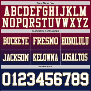 Custom Maroon White Navy-Old Gold Mesh Authentic Fade Fashion Football Jersey