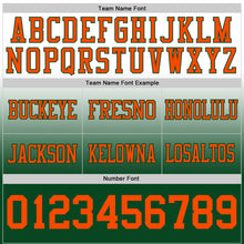 Load image into Gallery viewer, Custom White Orange-Green Mesh Authentic Fade Fashion Football Jersey
