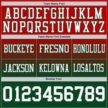 Load image into Gallery viewer, Custom Red White-Green Authentic Fade Fashion Football Jersey

