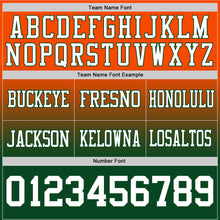 Load image into Gallery viewer, Custom Orange White-Green Authentic Fade Fashion Football Jersey
