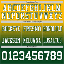 Laden Sie das Bild in den Galerie-Viewer, Custom Gold White-Green Authentic Fade Fashion Football Jersey
