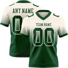Load image into Gallery viewer, Custom Cream Green Authentic Fade Fashion Football Jersey
