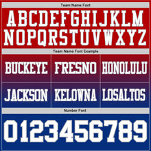 Load image into Gallery viewer, Custom Red White Royal-Gray Authentic Fade Fashion Football Jersey
