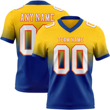 Загрузить изображение в средство просмотра галереи, Custom Yellow White Royal-Orange Authentic Fade Fashion Football Jersey
