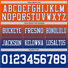 Load image into Gallery viewer, Custom Orange White-Royal Authentic Fade Fashion Football Jersey
