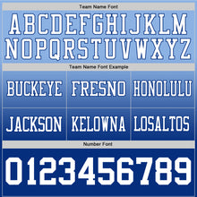 Load image into Gallery viewer, Custom Light Blue White-Royal Authentic Fade Fashion Football Jersey
