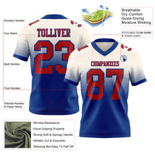 Load image into Gallery viewer, Custom Cream Red-Royal Authentic Fade Fashion Football Jersey
