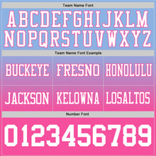 Load image into Gallery viewer, Custom Light Blue White-Pink Authentic Fade Fashion Football Jersey
