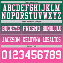 Load image into Gallery viewer, Custom Kelly Green White-Pink Authentic Fade Fashion Football Jersey
