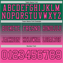 Load image into Gallery viewer, Custom Kelly Green Pink-Black Authentic Fade Fashion Football Jersey

