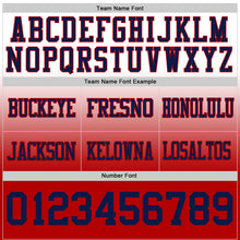 Charger l&#39;image dans la galerie, Custom White Navy-Red Mesh Authentic Fade Fashion Football Jersey
