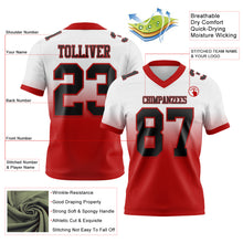 Charger l&#39;image dans la galerie, Custom White Black-Red Mesh Authentic Fade Fashion Football Jersey
