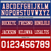 Load image into Gallery viewer, Custom Royal White-Red Authentic Fade Fashion Football Jersey
