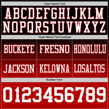 Load image into Gallery viewer, Custom Black White-Red Authentic Fade Fashion Football Jersey
