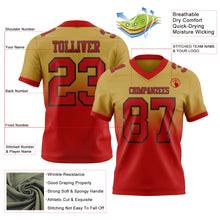 Load image into Gallery viewer, Custom Old Gold White-Black Authentic Fade Fashion Football Jersey
