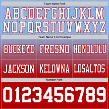 Load image into Gallery viewer, Custom Light Blue White-Red Authentic Fade Fashion Football Jersey

