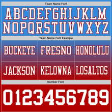 Загрузить изображение в средство просмотра галереи, Custom Powder Blue White-Red Authentic Fade Fashion Football Jersey
