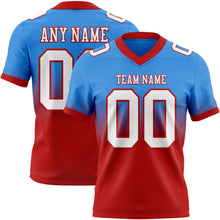 Загрузить изображение в средство просмотра галереи, Custom Powder Blue White-Red Authentic Fade Fashion Football Jersey
