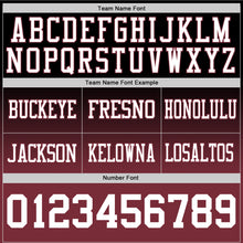 Load image into Gallery viewer, Custom Black White-Burgundy Authentic Fade Fashion Football Jersey
