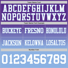 Load image into Gallery viewer, Custom Purple White-Light Blue Authentic Fade Fashion Football Jersey
