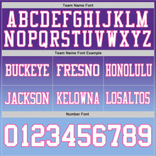 Load image into Gallery viewer, Custom Purple White Light Blue-Pink Authentic Fade Fashion Football Jersey
