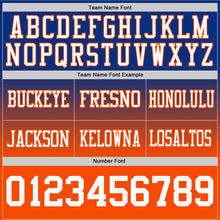 Load image into Gallery viewer, Custom Royal White-Orange Authentic Fade Fashion Football Jersey
