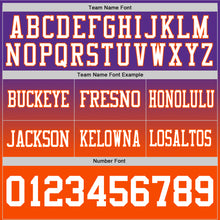 Charger l&#39;image dans la galerie, Custom Purple White-Orange Authentic Fade Fashion Football Jersey
