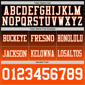 Custom Black White-Orange Authentic Fade Fashion Football Jersey