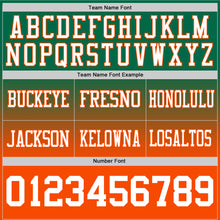 Load image into Gallery viewer, Custom Kelly Green White-Orange Authentic Fade Fashion Football Jersey
