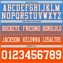 Загрузить изображение в средство просмотра галереи, Custom Powder Blue White-Orange Authentic Fade Fashion Football Jersey
