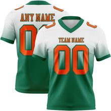 Загрузить изображение в средство просмотра галереи, Custom White Orange-Kelly Green Authentic Fade Fashion Football Jersey
