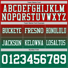 Load image into Gallery viewer, Custom Red White-Kelly Green Authentic Fade Fashion Football Jersey
