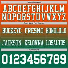 Charger l&#39;image dans la galerie, Custom Orange White-Kelly Green Authentic Fade Fashion Football Jersey

