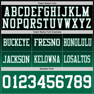 Custom Black White-Kelly Green Authentic Fade Fashion Football Jersey