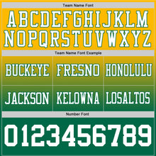 Загрузить изображение в средство просмотра галереи, Custom Gold White-Kelly Green Authentic Fade Fashion Football Jersey
