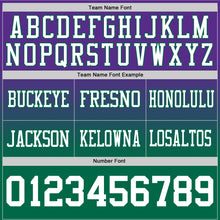 Load image into Gallery viewer, Custom Purple White-Kelly Green Authentic Fade Fashion Football Jersey
