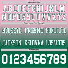 Load image into Gallery viewer, Custom Light Pink White-Kelly Green Authentic Fade Fashion Football Jersey

