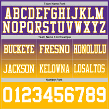 Charger l&#39;image dans la galerie, Custom Purple White-Gold Authentic Fade Fashion Football Jersey
