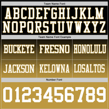 Load image into Gallery viewer, Custom Black White-Old Gold Authentic Fade Fashion Football Jersey
