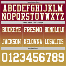 Charger l&#39;image dans la galerie, Custom Maroon White-Old Gold Mesh Authentic Fade Fashion Football Jersey
