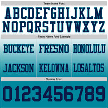 Charger l&#39;image dans la galerie, Custom White Navy-Teal Mesh Authentic Fade Fashion Football Jersey
