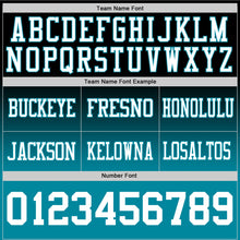 Загрузить изображение в средство просмотра галереи, Custom Black White-Teal Mesh Authentic Fade Fashion Football Jersey
