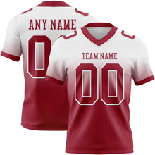 Загрузить изображение в средство просмотра галереи, Custom White Cardinal Mesh Authentic Fade Fashion Football Jersey
