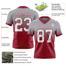 Загрузить изображение в средство просмотра галереи, Custom Gray White-Cardinal Mesh Authentic Fade Fashion Football Jersey
