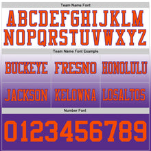 Charger l&#39;image dans la galerie, Custom White Orange-Purple Mesh Authentic Fade Fashion Football Jersey
