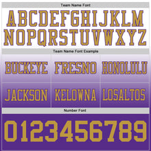 Загрузить изображение в средство просмотра галереи, Custom White Old Gold-Purple Authentic Fade Fashion Football Jersey
