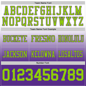 Custom White Neon Green-Purple Authentic Fade Fashion Football Jersey