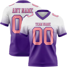 Загрузить изображение в средство просмотра галереи, Custom White Medium Pink-Purple Mesh Authentic Fade Fashion Football Jersey
