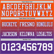 Charger l&#39;image dans la galerie, Custom Orange White-Purple Authentic Fade Fashion Football Jersey
